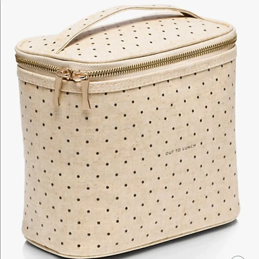 Kate spade out to lunch polka dot lunch tote/cooler/insulated bag